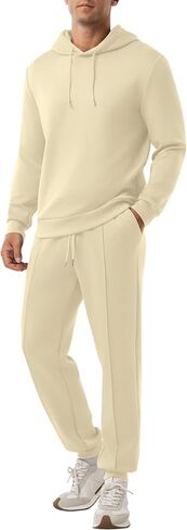 PrinStory Men's Tracksuit 2 Piece Drawstring Hoodie Sweatsuits Jogging Suits Casual Outfits for Men in Saudi Arabia