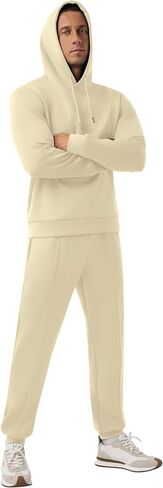 PrinStory Men's Tracksuit 2 Piece Drawstring Hoodie Sweatsuits Jogging Suits Casual Outfits for Men in Saudi Arabia