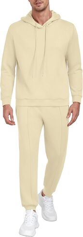PrinStory Men's Tracksuit 2 Piece Drawstring Hoodie Sweatsuits Jogging Suits Casual Outfits for Men in Saudi Arabia
