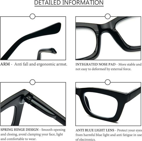 REAVEE Oprah Style Reading Glasses for Women, Blue Light Blocking Stylish Oversized Computer Readers Spring Hinge in Kuwait