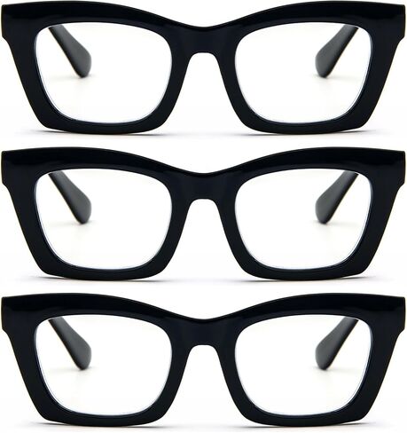 REAVEE Oprah Style Reading Glasses for Women, Blue Light Blocking Stylish Oversized Computer Readers Spring Hinge in Kuwait