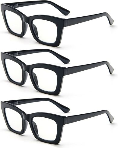 REAVEE Oprah Style Reading Glasses for Women, Blue Light Blocking Stylish Oversized Computer Readers Spring Hinge in Kuwait