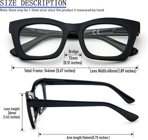 REAVEE Oprah Style Reading Glasses for Women, Blue Light Blocking Stylish Oversized Computer Readers Spring Hinge in Kuwait