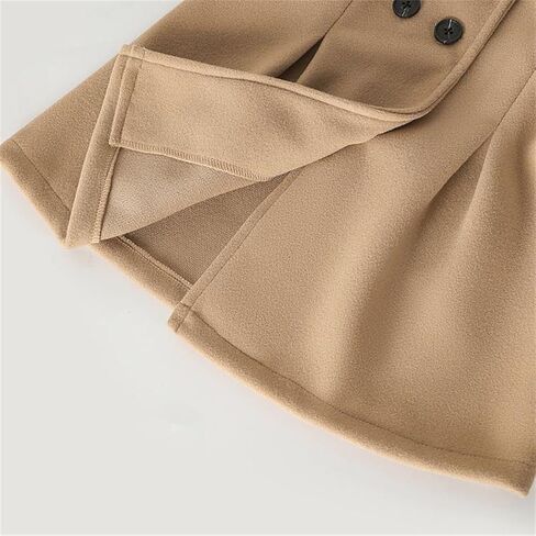 Girls Dress Coat Toddler Trench Coat Wool Blend Double Breasted Long Peacoat Kids Long Winter Coat Faux Fur Jacket in Saudi Arabia