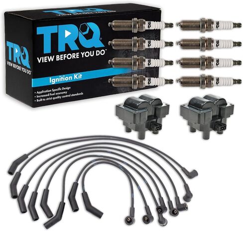 TRQ Ignition Coils Wires Spark Plugs Kit متوافقة مع 99-04 Discovery 99-02 Range Rover in Saudi Arabia