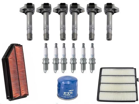 6 Spark Plug 6 Ignition Coils Oil Cabin Air Filter for Acura MDX 01-02 15pc in Saudi Arabia