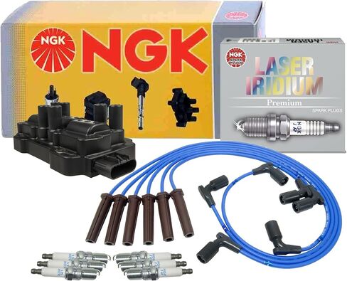 NGK Ignition Coil Wires 6 Laser Iridium Spark Plugs Kit For Chevy Pontiac 3.4 V6 in Saudi Arabia