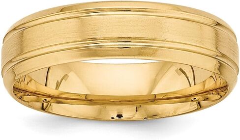 14k Yellow Gold Comfort Fit Unique Wedding Band Ring in Saudi Arabia