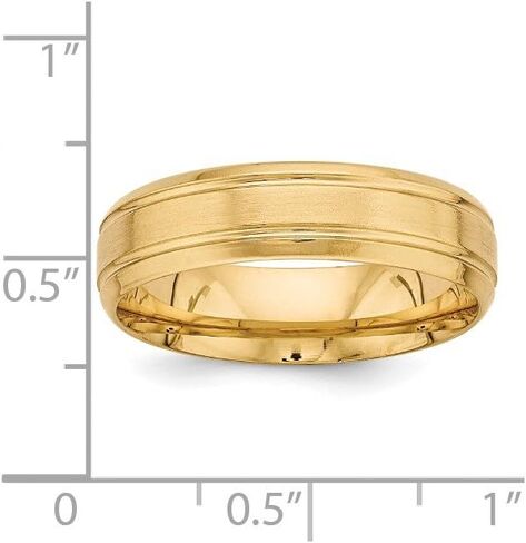14k Yellow Gold Comfort Fit Unique Wedding Band Ring in Saudi Arabia
