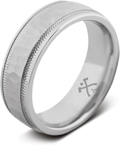 العصابات الرجولية: نطاقات وحلقات زفاف كروم كروم للرجال - سبيكة من فضاء الفضاء ، ومقاوم لخدش ، ومقاومة للخدش ، ومثالية للرجال - حلقة السيليكون الحرة in Kuwait