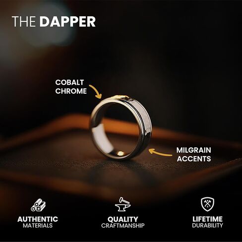 العصابات الرجولية: نطاقات وحلقات زفاف كروم كروم للرجال - سبيكة من فضاء الفضاء ، ومقاوم لخدش ، ومقاومة للخدش ، ومثالية للرجال - حلقة السيليكون الحرة in Kuwait