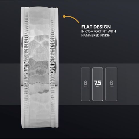 العصابات الرجولية: نطاقات وحلقات زفاف كروم كروم للرجال - سبيكة من فضاء الفضاء ، ومقاوم لخدش ، ومقاومة للخدش ، ومثالية للرجال - حلقة السيليكون الحرة in Kuwait