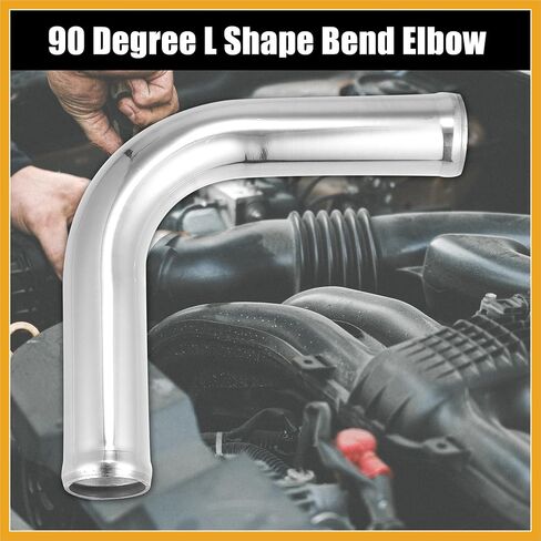 OD 1.5" 38mm Leg Length 4" 100mm Aluminum Alloy Tube Intercooler Pipe 90 Degree Bend Elbow Air Intake Tube Silver Tone for Car Replacement in Saudi Arabia