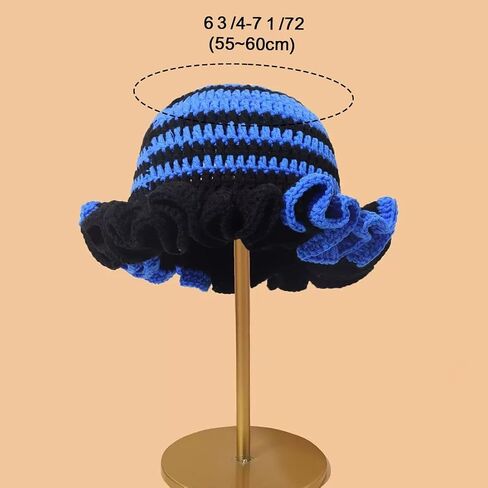 Crochet Bucket Hat for Womens Knitted Hat Trendy Fisherman Hat Foldable Handmade Bucket Cap for Travel Daily Wear in Kuwait