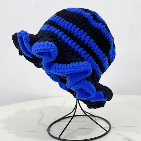 Crochet Bucket Hat for Womens Knitted Hat Trendy Fisherman Hat Foldable Handmade Bucket Cap for Travel Daily Wear in Kuwait