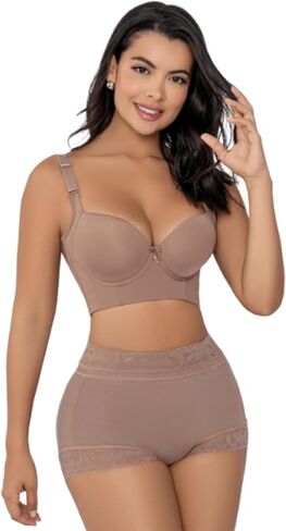 Luxury Colombian Faja Padded Butt Lifter Panty – Removable Padding, Lace & Invisible Seamless Shapewear 4009 in Saudi Arabia