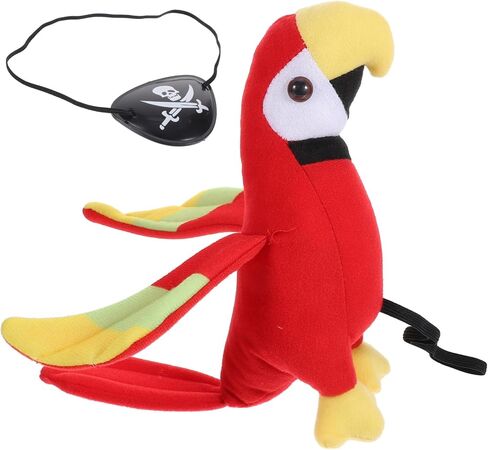 إكسسوارات القراصنة ، 1 مجموعة الببغاء على دعامة الكتف و Pirate Eye Patch Patch Halloween Eye Eye Assum in Saudi Arabia