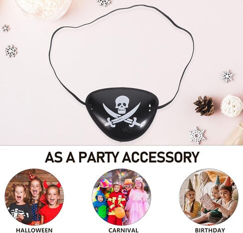 إكسسوارات القراصنة ، 1 مجموعة الببغاء على دعامة الكتف و Pirate Eye Patch Patch Halloween Eye Eye Assum in Saudi Arabia