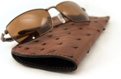 Genuine Ostrich Leather Soft Sunglasses & Eyeglasses Case in Saudi Arabia