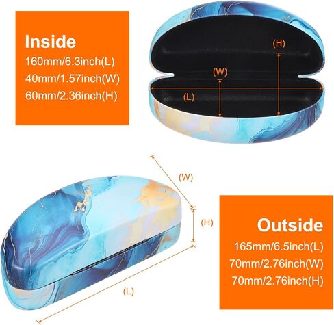 HARFINGTON Eyeglasses Case PU Leather Glasses Case Anti Scratch Glasses Case, Hard Shell Eyeglasses Protector Cases in Saudi Arabia
