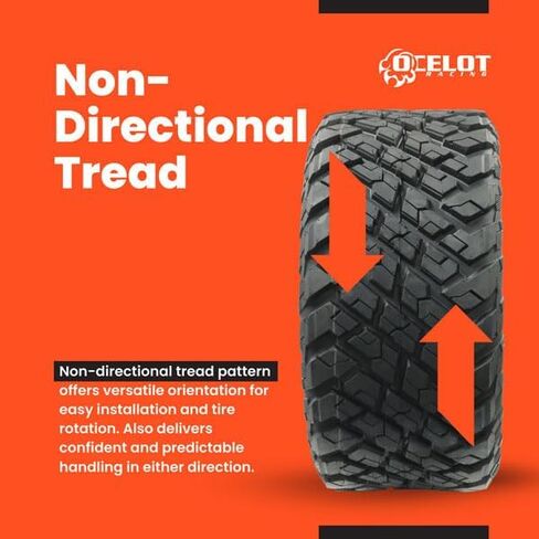 OCELOT P3118 GOLF CART TIRE 23x10-14 All-Terrain Style Construction 4-ply مع نمط فقي غير الاتجاه للمتانة ، قبضة ، الجر عبر مجموعة متنوعة من أنواع التضاريس in Kuwait