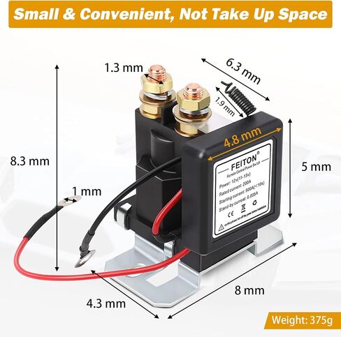 FEITON 200A Rated 360A Starting Current Remote Battery Disconnect Switch DC 12V Remote Control Isolator Kill Switch for Car in Saudi Arabia