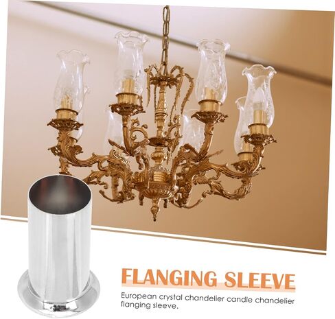 Gatuida 10-Piece Iron Candle Covers Sleeves for Chandelier Elegant Flanging Socket Covers Compatible Candelabra Base for Home Decor in Saudi Arabia