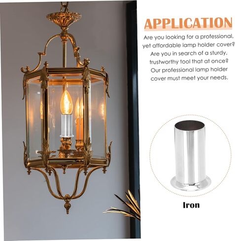 Gatuida 10-Piece Iron Candle Covers Sleeves for Chandelier Elegant Flanging Socket Covers Compatible Candelabra Base for Home Decor in Saudi Arabia