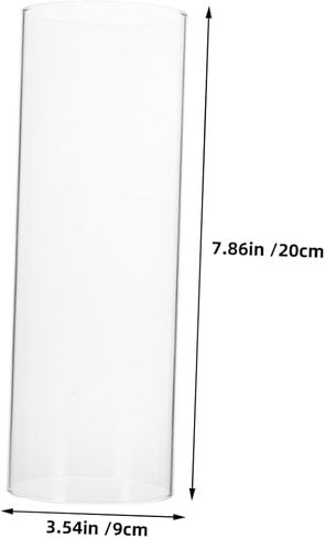 Healifty Transparent Glass Candle Sleeve Windproof Candle Tube Shade Candle Cover for Enhanced Brightness Versatile Fit Decorative Candle Supply in Saudi Arabia