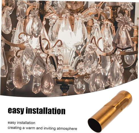 Tidtaleo 6pcs E14 Sister Lamp Sleeves for Chandelier Presection Crystal Candle Light يغطي ملحقات الإضاءة DIY للديكور المنزلي in Kuwait