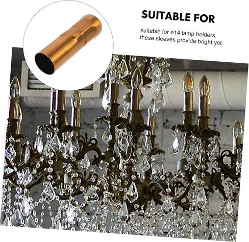 Tidtaleo 6pcs E14 Sister Lamp Sleeves for Chandelier Presection Crystal Candle Light يغطي ملحقات الإضاءة DIY للديكور المنزلي in Kuwait
