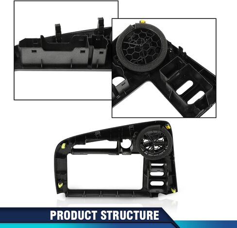 PIT66 Dash Radio Bezel Trim Vent Compatible with 2008-2012 Chevy Malibu Black & Silver in Saudi Arabia