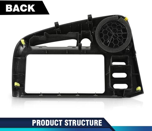 PIT66 Dash Radio Bezel Trim Vent Compatible with 2008-2012 Chevy Malibu Black & Silver in Saudi Arabia