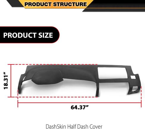 لوحة القيادة Dash Cover متوافقة مع Chevy Silverado GMC Sierra 2007-2013 ، FIT Dual Glovebox Dists فقط أسود فقط in Saudi Arabia