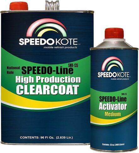 Speedokote SMR-135/75 - Automotive Clear Coat Very Fast Dry 2K Urethane, 3:1 mix Gallon Clearcoat Kit w/Medium Act. For California, Delaware, or Maryland, order SS-1210. in Saudi Arabia