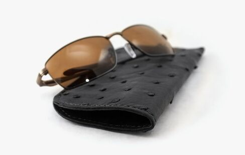 Genuine Ostrich Leather Soft Sunglasses & Eyeglasses Case in Saudi Arabia