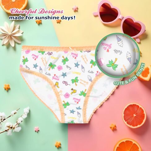 Tommy Bahama Girls Cotton Brief Underwear 5-Pack, Tagless Cotton Panties Multipack for Kids and Toddlers in Saudi Arabia