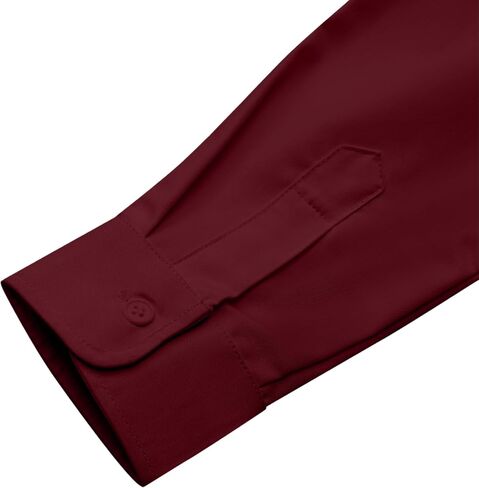 Womens Button Down Shirts Cotton Fitted Dress Shirts Long Sleeve Office Blouses Collared Tops in Saudi Arabia