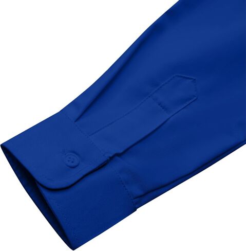 Womens Button Down Shirts Cotton Fitted Dress Shirts Long Sleeve Office Blouses Collared Tops in Saudi Arabia
