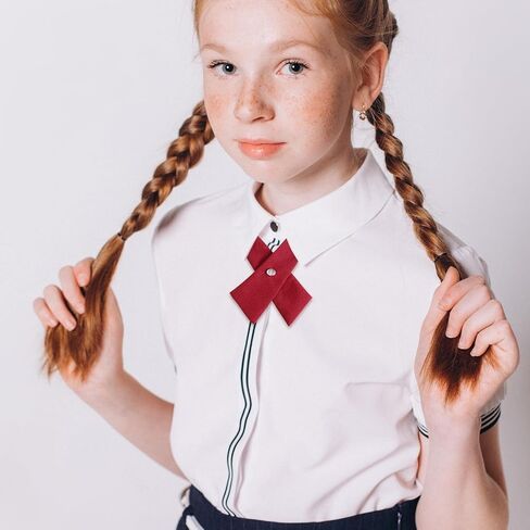 3 Pcs Adjustable Cross Bow Tie, French School Uniform Necktie for Men Women in Saudi Arabia