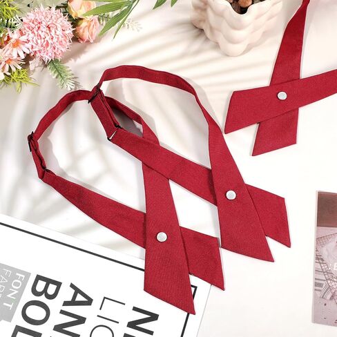 3 Pcs Adjustable Cross Bow Tie, French School Uniform Necktie for Men Women in Saudi Arabia