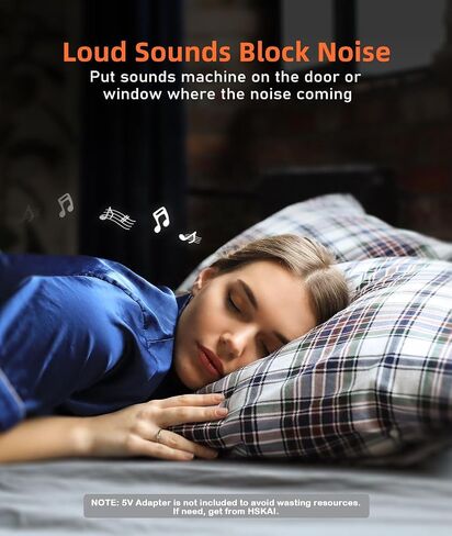 Sound Machine White Noise Machine - Portable 17 Non Looping Soothing Sounds for Sleep, 30 Hours, Memory, Noise Machines for Office Privacy Home Travel, Mini Sound Timer Therapy for Baby in Saudi Arabia