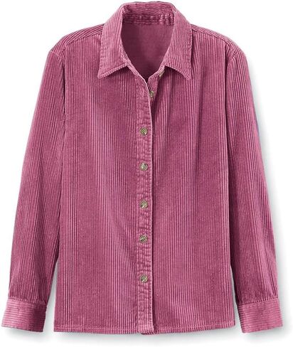 SAGEFINDS Corduroy Big Shirt for Women | Button Down Shacket | Casual Top | Long Sleeve Blouse in Saudi Arabia