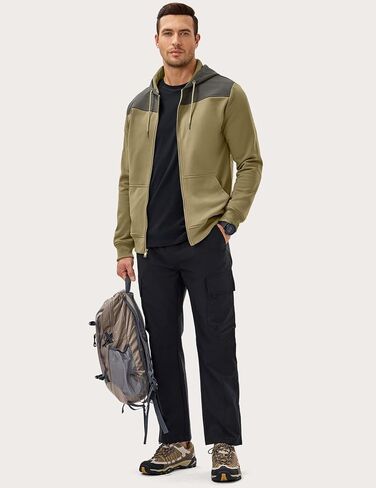 JMIERR 2025 Mens Hoodie Full Zip Up Sweatshirts Long Sleeve Drawstring Hooded Shirt with 2 Pockets in Saudi Arabia