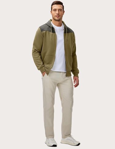 JMIERR 2025 Mens Hoodie Full Zip Up Sweatshirts Long Sleeve Drawstring Hooded Shirt with 2 Pockets in Saudi Arabia