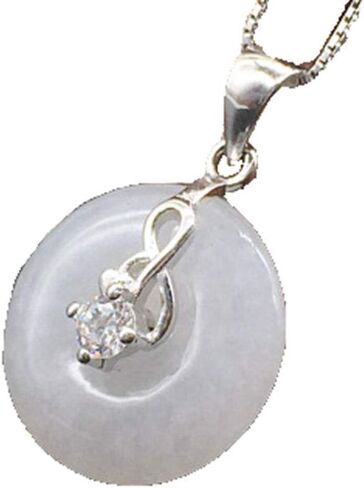 925 Silver Emerald Necklace Female Natural A Cargo Safety Pendant in Saudi Arabia