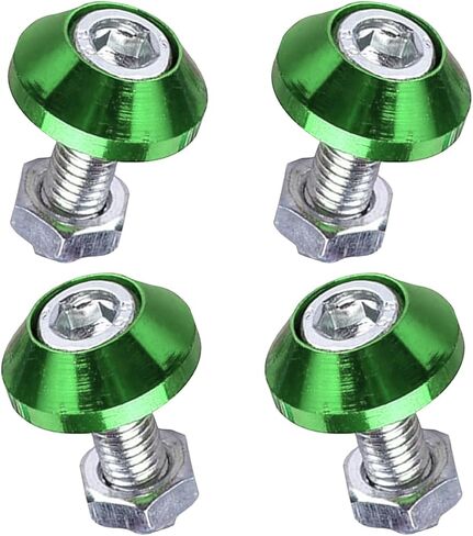 4PCS License Plate Bolts, Aluminum Alloy Motorcycle License Plate Frame Fastener Accessories, Anti Theft M6 Screws, Car Decorations for Most Motorcycles, Cars, Trucks (Black) in Saudi Arabia