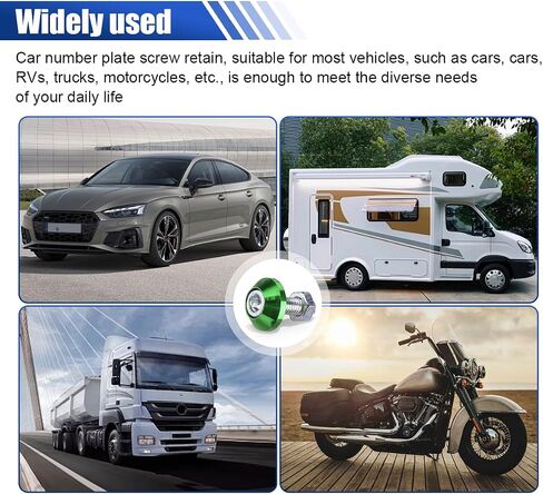 4PCS License Plate Bolts, Aluminum Alloy Motorcycle License Plate Frame Fastener Accessories, Anti Theft M6 Screws, Car Decorations for Most Motorcycles, Cars, Trucks (Black) in Saudi Arabia