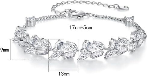 14K Gold Exquisite Iced Floral Moissanite Tassel Bracelet for Women, Adjustable Everyday Wear Jewelry in Saudi Arabia