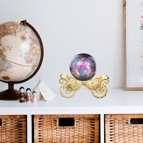 Wakauto Crystal Sphere Holder Metal Vintage Car Ornament​​ Crystal Ball Holder Display Pedestals Rotating Stand Decoration for Bedroom Living .83 X 1.25 X 1.18 Inch in Kuwait